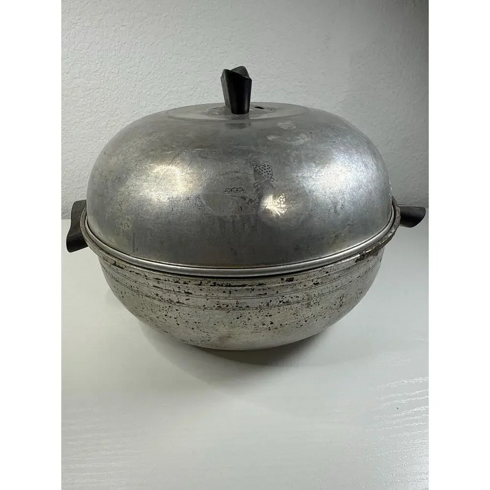 Vintage West Bend Serving Oven Aluminum 3-Piece Bun Warmer Vegetable Steamer
